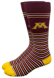Minnesota Golden Gophers Stripe Mens Dress Socks