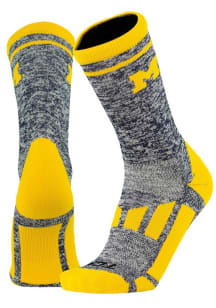 Michigan Wolverines Heather Mens Crew Socks