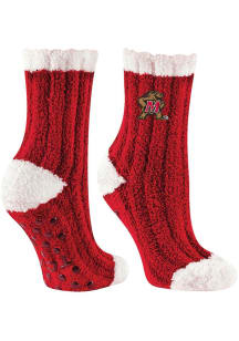 Maryland Terrapins Warm Fuzzy Womens Quarter Socks