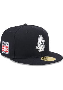 New Era Chicago Cubs Mens Navy Blue 2026 MLB Hall of Fame 59FIFTY Fitted Hat