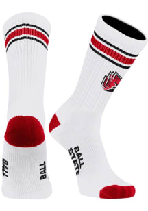 Ball State Cardinals Throwback Mens Crew Socks