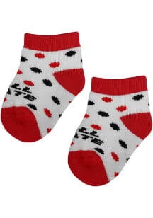 Ball State Cardinals Polka Dot Baby Quarter Socks