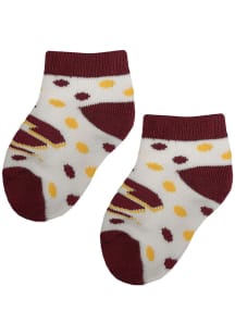 Central Michigan Chippewas Polka Dot Baby Quarter Socks