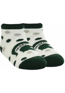 Michigan State Spartans Polka Dot Baby Quarter Socks