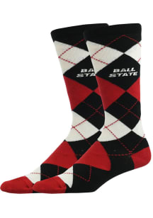 Ball State Cardinals Argyle Mens Argyle Socks