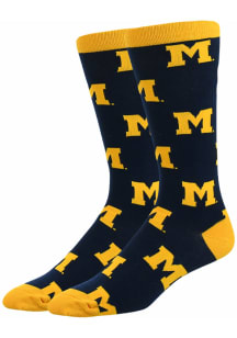 Michigan Wolverines Allover Classic Mens Dress Socks
