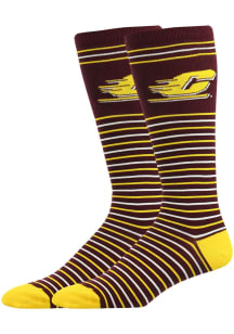 Central Michigan Chippewas Stripe Pattern Mens Dress Socks