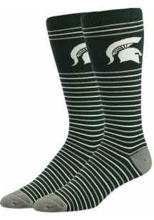 Michigan State Spartans Stripe Mens Dress Socks