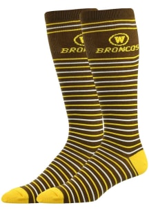 Western Michigan Broncos Stripe Design Mens Dress Socks