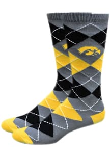 Iowa Hawkeyes Charcoal Mens Argyle Socks