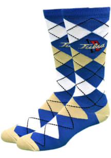 Tulsa Golden Hurricane Dress Style Mens Argyle Socks