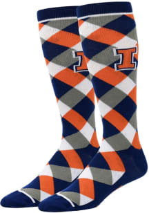 Illinois Fighting Illini Graduate Mens Argyle Socks