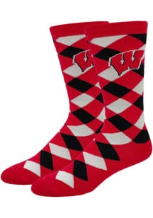 Wisconsin Badgers Graduate Mens Argyle Socks