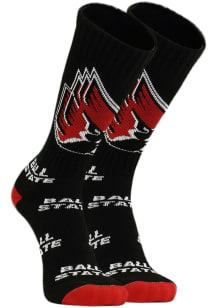 Ball State Cardinals Super Mascot Mens Crew Socks