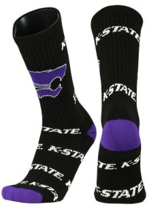 K-State Wildcats Super Mascot Mens Crew Socks