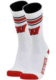 Wisconsin Badgers Throwback Mens Crew Socks