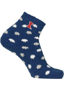 Illinois Fighting Illini Cozy Polka Dot Womens Quarter Socks