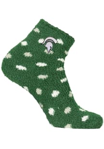 Michigan State Spartans Cozy Polka Dot Womens Quarter Socks