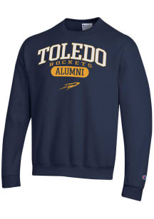Champion Toledo Rockets Mens Navy Blue Pill Box Alumni Powerblend Long Sleeve Crew Sweatshirt