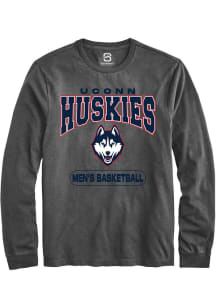 Summit Sportswear UConn Huskies Grey Men's Basketball Long Sleeve T Shirt