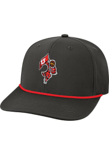 Legacy Utah Utes Swoop Flag Back Nine Adjustable Hat - Black