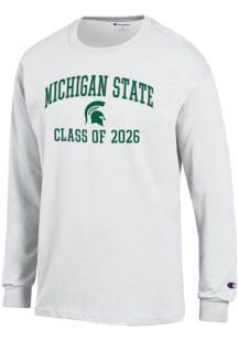 Champion Michigan State Spartans White Font Class of 2026 Jersey Long Sleeve T Shirt