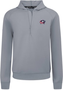 Levelwear Columbus Blue Jackets Mens Grey Technic 3D Embroidered Patch Medium Weight Jacket