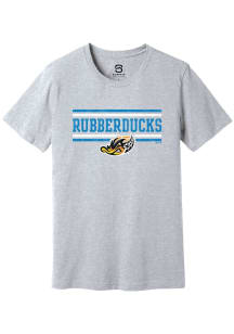 Summit Sportswear Akron RubberDucks Grey Double Bars Short Sleeve T Shirt