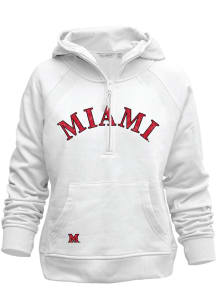 Miami RedHawks Womens White Asana Hooded Sweatshirt