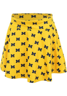 Michigan Wolverines Girls Yellow Flow Shorts