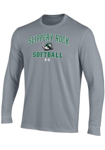 Under Armour Slippery Rock Grey Softball Performance Long Sleeve T Shirt