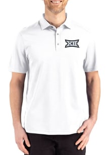 Cutter and Buck Big 12 Mens White Advantage Refresh Short Sleeve Polo