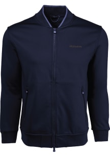 Greyson Michigan Wolverines Mens Navy Blue Sequoia Bomber Light Weight Jacket