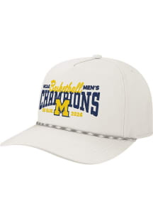 Legacy Michigan Wolverines 2026 Men's Basketball National Champs Caddy Adjustable Hat - White