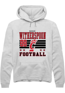 DaMari Witherspoon Cincinnati Bearcats Mens White Football NIL Striped Player Hood