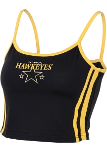 Iowa Hawkeyes Womens Black Striped Cami Tank Top
