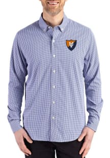 Cutter and Buck Illinois Fighting Illini Mens Blue Vault Skyline Long Sleeve Dress Shirt