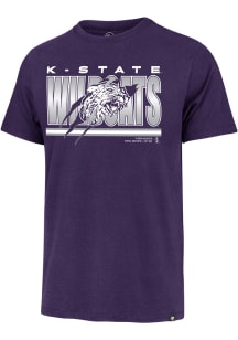 47 K-State Wildcats Purple Thunder Rip Franklin Short Sleeve Fashion T Shirt