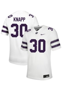 Dalton Knapp  Nike K-State Wildcats White NIL Name And Number Football Jersey