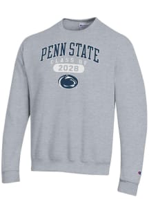 Champion Penn State Nittany Lions Mens Grey Heather Class of 2028 Powerblend Long Sleeve Crew Swea..