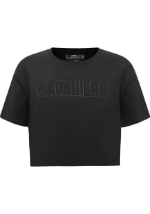 Pro Standard Cleveland Cavaliers Womens Black Neutral Boxy Short Sleeve T-Shirt