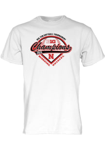 Blue 84 Nebraska Cornhuskers White 2026 Big Ten Softball Tournament Champions Short Sleeve T Shirt