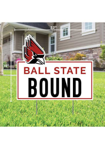 Ball State Cardinals Bound Yard Sign - White
