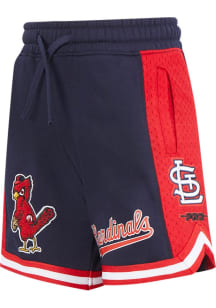 Pro Standard St Louis Cardinals Boys Navy Blue Classic Chenille Shorts