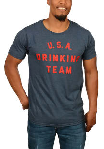 Americana Navy Blue USA Drinking Team Short Sleeve Fashion T Shirt