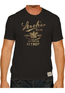 Original Retro Brand Detroit Black Strohs Beer Americas Favorite Short Sleeve Fashion T Shirt