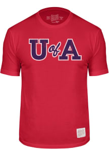 Original Retro Brand Arizona Wildcats Red Cursive Wordmark Short Sleeve Fashion T Shirt