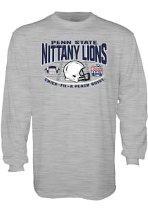 Blue 84 Penn State Nittany Lions Grey 2023 Helmet Peach Bowl Bound Long Sleeve T Shirt