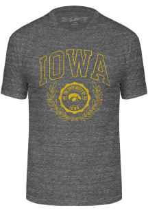 Iowa Hawkeyes Charcoal Triblend Seal Short Sleeve Fashion T Shirt