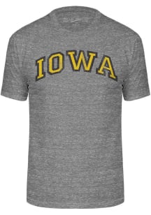 Iowa Hawkeyes Grey Triblend Arch Name Short Sleeve Fashion T Shirt